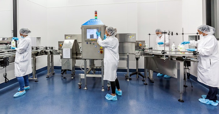 Mettler-Toledo Safeline X-ray system checks liquid and dry products in a variety of packaging formats for Health Specialties Manufacturing.