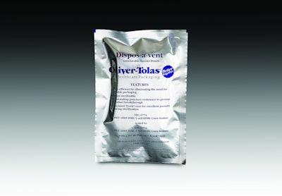 This Oliver-Tolas Healthcare Packaging Autoclavable Dispos-a-vent Barrier Pouch earned FPA honors.