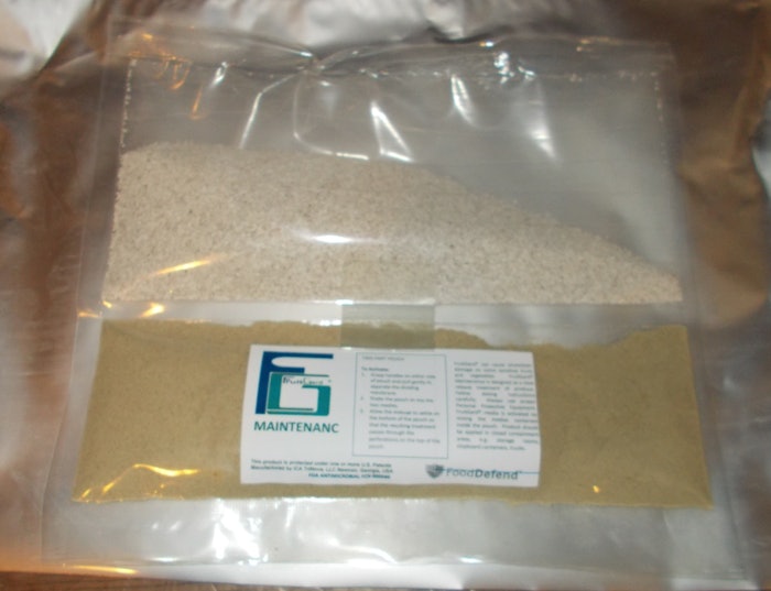 Once users break the frangible seal of ICA Tri Nova's dual-chamber pouch, the two granular products within mix, stimulating a chemical gas-producing reaction. The gas cleans and deodorizes industrial applications.
