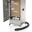 Designed for company’s laser markers, the FE securely removes fumes and particles during laser scribing to maintain safe, clean working environment.