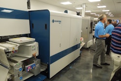 Domino's Digital Printing Spectrum included presentation demos of its N610i press.