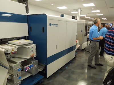 Domino's Digital Printing Spectrum included presentation demos of its N610i press.