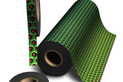 Film integrates clearly visible, unique 3D features directly onto labels or packaging. Seen here are hexlock labels.