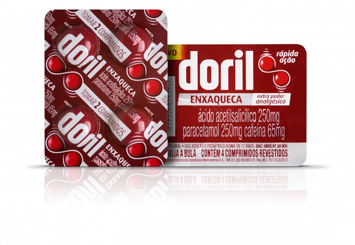 Exhibiting excellence in Technological Advancement, Responsible Packaging and Enhanced User Experience, Doril Enxaqueca is said to be the first product to use Coldform printed locally in Brazil.