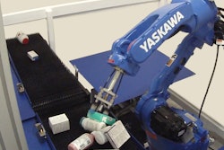 Unit Pick Workcell is a fully automated robotic pharmacy order fulfillment system that handles prepackaged meds for mail-order delivery to customers or central fill facilities.