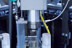 Reliable assembly at 50 or 60 cycles/min is what Mega Airless gets from its automated system.