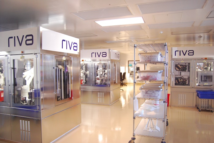 This image shows three RIVA systems in operation at Intermountain Healthcare in Salt Lake City, Utah. Similar systems will be distributed by Wael Pharmacy in Bahrain.