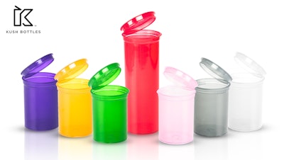 Family of plastic pop top containers. Courtesy of Kush Bottles