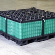 Reusable, retractable self-contained cargo restraints for material handling offer option to pallet wrapping or banding.