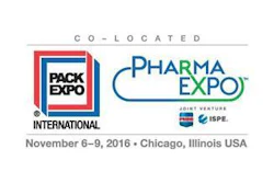 PACK EXPO International and Pharma EXPO logos.