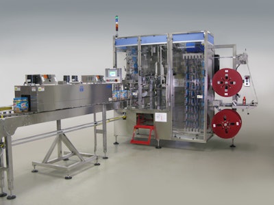 Shrink sleever is a high-speed shrink labeler that quickly reconfigures from shrink labeler to multipacker and back again.