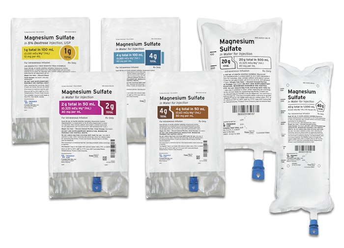 Fresenius Kabi Freeflex Bags for Magnesium Sulfate From Fresenius
