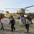 USAID/OFDA and the Dept. of Defense provide humanitarian logistics and transportation to ensure rapid delivery of relief commodities to populations in hard-to-reach areas. Photo from USAID press release.