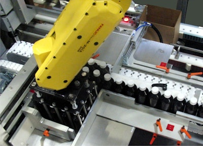 A high-speed case packer has been outfitted with serialization equipment for aggregation with less integration time.