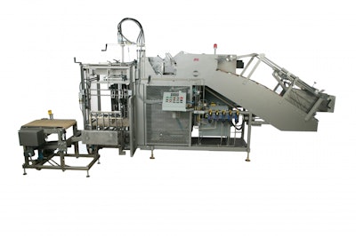 Machine designed to run high volumes in a single-layer, single-row configuration.