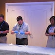 The nurses and technicians panel is an annual highlight of HealthPack. Here, thee professionals from a recent show are shown reviewing medical device packages for examination.