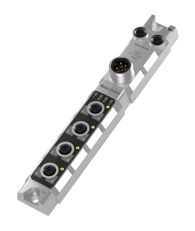 Compact IO-Link masters for resilient distributed modular controls architecture.