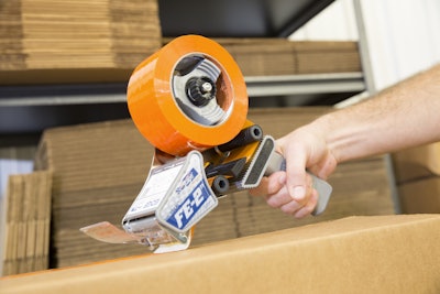 New folded-edge hand dispenser for manual carton sealing applications creates a reliable, secure seal.
