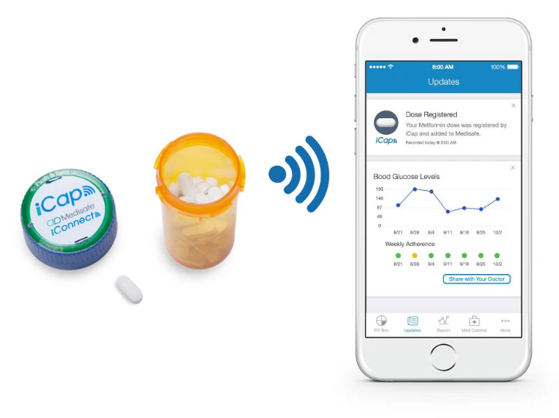 Trackcap Medication TimerCap: Medisafe Medication Reminder Caps | Healthcare Packaging