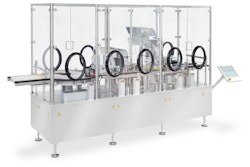 Dara SX-310-PP/D aseptic filling, stoppering and capping machine for vials features servo-driven automation and compact footprint.