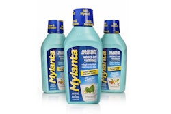 Mylanta updates include a sleek, tapered bottle in a teal mint color, Indents on both sides to improve grip, a clarified polypropylene dosage cup that snaps over the bottle cap, and a debossed cup with the Mylanta name to discourage unintended use.
