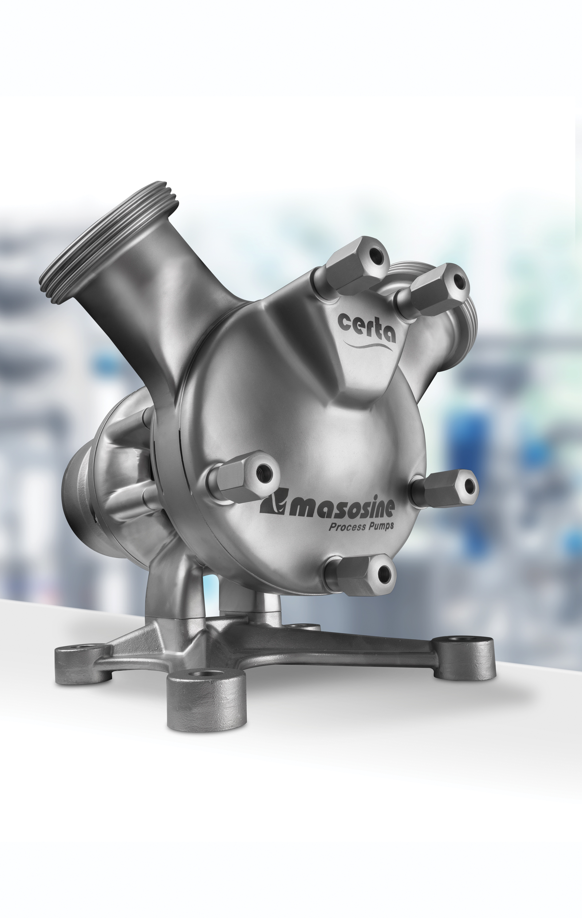 Pump reduces shear and eliminates pulsation