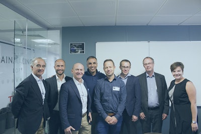 Shown here are representatives from Hanhaa, BillerudKorsnäs and Hanhaa investors. (Photo from Hanhaa.)