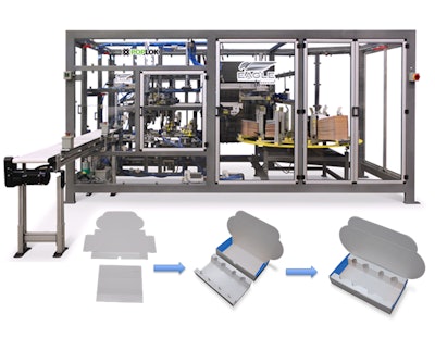 New system automates the hand-loading process for placing an insert into a fold-and-tuck-style tray.