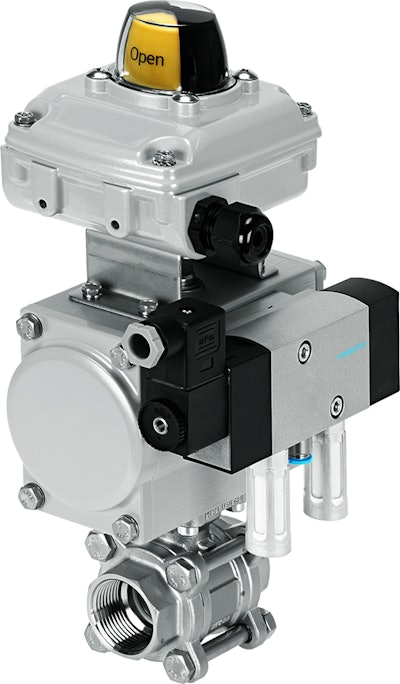 The new valves from Festo are for automating utility processes in the pharmaceutical and biotechnology industries.
