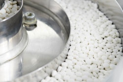 Shown here are tablets moving along a production line.