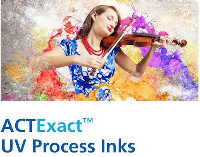 Expanded ACTExact line of UV Shrink Inks now includes a full-color palette as well as an opaque white, in response to consumer demand.