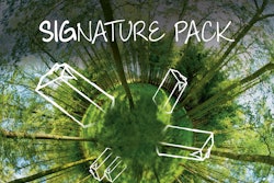 SIGNATURE PACK is described as the first aseptic pack 100% linked to plant-based renewable material.