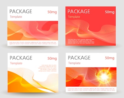 Examples of packaging artwork templates.