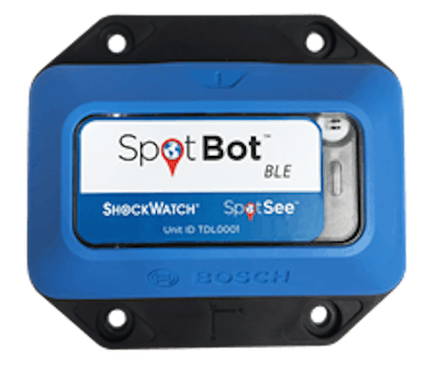 Bosch Connected Devices and Solutions partners with SpotSee to develop SpotBot BLE, a transport data logger that measures and transmits data through Bluetooth communication.