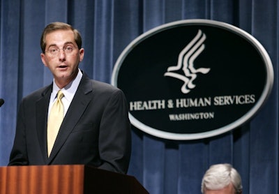 Alex Azar in 2006 as deputy secretary of health and human services. / Image: Evan Vucci/AP