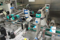 With Nov. 27, 2017's DSCSA deadline, CDMO Recipharm now has nine locations able to supply serialized products to the U.S. Shown here is product labeling on a Recipharm packaging line.