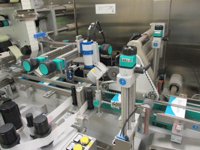 With Nov. 27, 2017's DSCSA deadline, CDMO Recipharm now has nine locations able to supply serialized products to the U.S. Shown here is product labeling on a Recipharm packaging line.