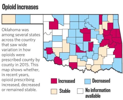 Opioid Increases in Oklahoma / Image: Center for Disease Control and Prevention