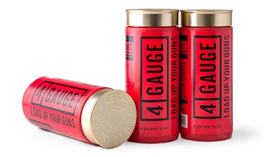 Sold online only, 4 Gauge powdered men’s supplement distinguishes itself from the competition by using a shotgun shell-shaped bottle that delivers 300% sales growth.