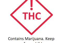 The red symbol for all types of retail and medical marijuana, must include the warning 'Contains Marijuana. Keep away from Children.' The symbol must be at least 1⁄2 in. by 1⁄2 in. on the packaging/labeling.