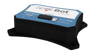 SpotBot Cellular is a standalone device that delivers impact monitoring with x, y, z direction (tri-axial) and live tracking through SpotSee’s own cellular network.