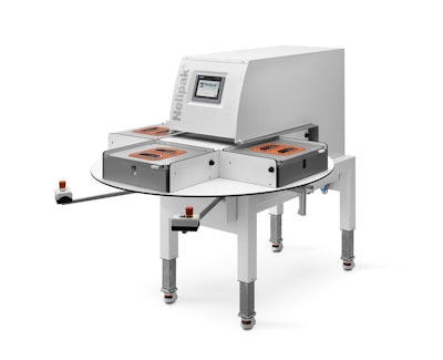 NX-B Rotary medical tray and blister heat sealers; enhanced PLC-controlled and analog sealers.