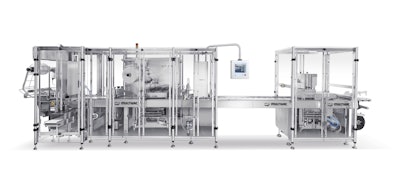 Machinery includes a thermoforming machine with GMP design for packaging syringes.