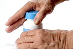 The closure has a soft rubber-like feel on the top that allows for ease of use among the elderly and those with arthritis or dexterity issues.