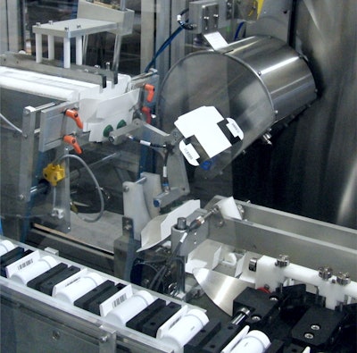ESS Technologies' Model SC100 uses continuous motion to achieve packaging speeds of up to 100 cartons/min.