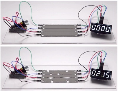 New material powers clock despite mechanical damage. / Image: Nature Materials