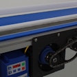 Conveyors use modular chain rather than a fabric belt, and they fit between machines without the worry of the take-up unit creating a huge gap or interfering with the machine.