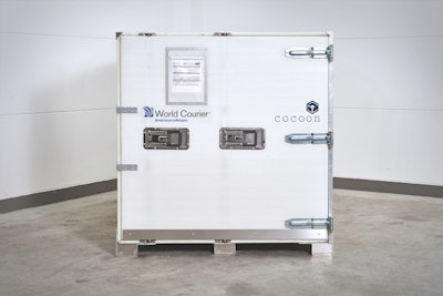 Composed of unique honeycomb vacuum-insulated panels, coupled with phase-change materials, Cocoon provides thermal protection and stability for temperature-sensitive pharmaceutical products throughout long-distance deliveries.