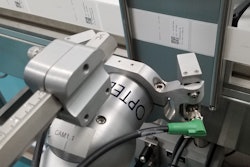 Inspecting data on printed labels for application to bottles.