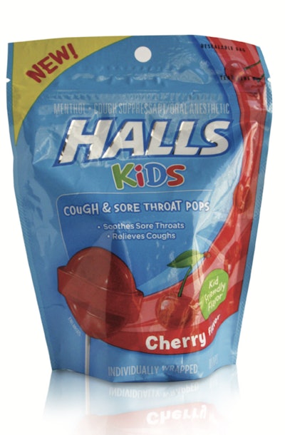 Mondelez International’s Halls Kids Cough & Sore Throat Pops